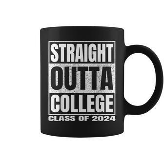 Straight Outta College Class Of 2024 College Graduation Idea Coffee Mug - Thegiftio UK
