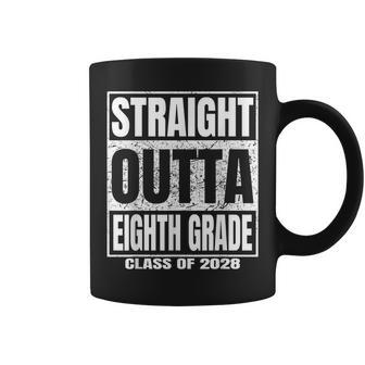 Straight Outta Eighth Grade Graduation Class 2028 8Th Grade Coffee Mug - Monsterry AU
