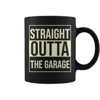 Straight Outta The Garage Father's Day Dad Joke Coffee Mug - Monsterry
