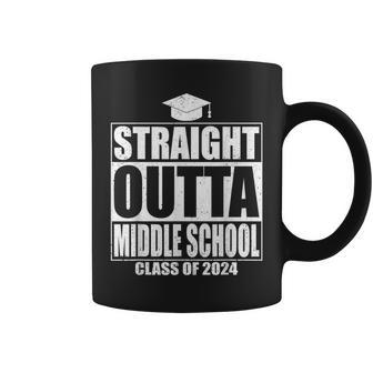 Straight Outta Middle School Class Of 2024 Idea Graduation Coffee Mug - Seseable
