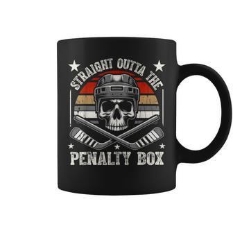 Straight Outta The Penalty Box Hockey Player Fan Lover Coffee Mug - Monsterry DE