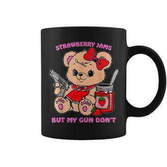 Strawberry Jams But My Gun Don't Teddy Bear Meme Coffee Mug - Seseable