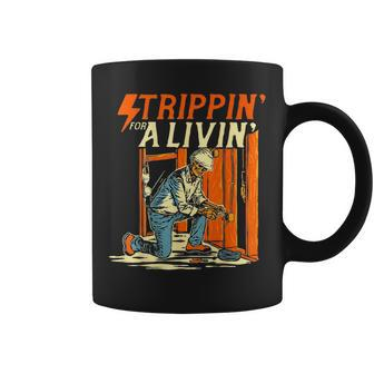 Stripping For A Living Powerline Father’S Day Electricians Coffee Mug | Mazezy DE