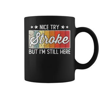 Stroke Survivor Quote Retro Vintage Awareness Coffee Mug | Crazezy DE