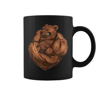 Strong Bear With Muscles Gym Coffee Mug - Monsterry DE