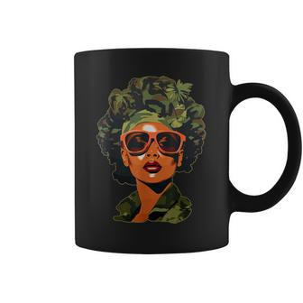 Strong Black Woman African American Camouflage Black Girl Coffee Mug - Thegiftio UK