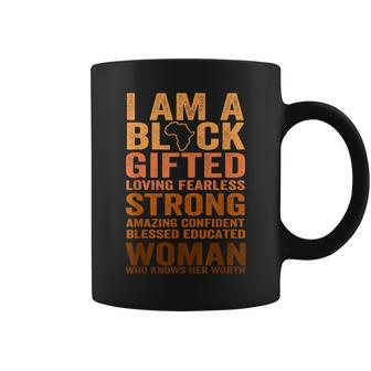 I Am Strong Black Woman Blessed Educated Black History Month Coffee Mug - Thegiftio UK