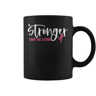Stronger Than The Storm Breast Cancer Awareness Women Coffee Mug - Thegiftio UK