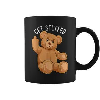 Get Stuffed Angry Teddy Bear Stuffed Bear Hipster Hip-Hop Coffee Mug - Monsterry DE
