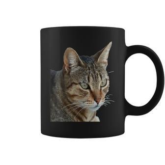 Stunning Tabby Cat Close Up Portrait Vector Coffee Mug - Monsterry