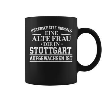 Stuttgart Never Underestimate An Old Woman Coffee Mug | Mazezy