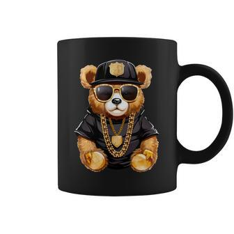 Stylish Bear With Golden Chains Coffee Mug - Seseable