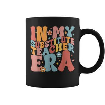 In My Substitute Teacher Era Retro Groovy Back To School Coffee Mug - Seseable