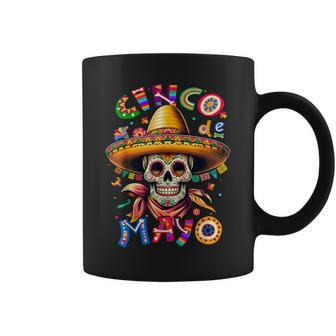 Sugar Skull Cinco De Mayo For Mexican Party Coffee Mug - Monsterry DE