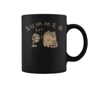 Summer Fu Cute Cat Loose Harajuku Cat Lover Cat Mom Coffee Mug - Seseable