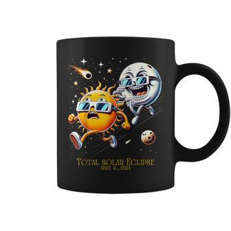 Sun Flees Moon Eclipse Chase Total Solar Eclipse 8-4-2024 Coffee Mug - Monsterry