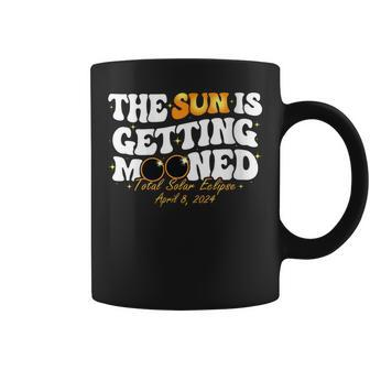 The Sun Is Getting Mooned Total Solar Eclipse Chase 2024 Coffee Mug - Seseable