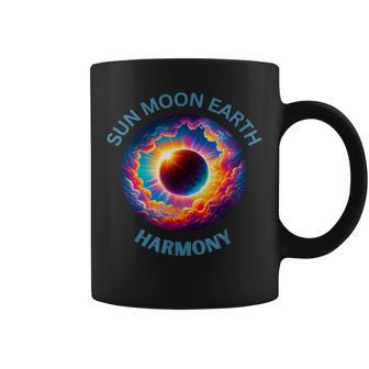 Sun Moon Earth Harmony Eclipse 2024 Coffee Mug - Seseable