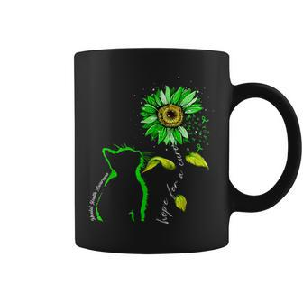 Sunflower Cat Green Mental Health Awareness Coffee Mug - Thegiftio UK