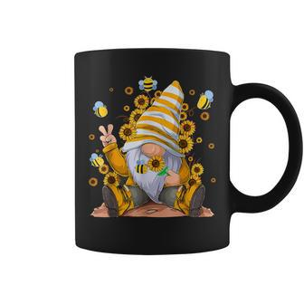 Sunflower Gnome With Bee Hippie Gnome Lover Coffee Mug | Mazezy