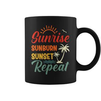 Sunrise Sunburn Sunset Repeat Beach Oceans Coffee Mug - Monsterry CA