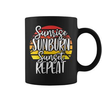 Sunrise Sunburn Sunset Repeat Summer Summer Coffee Mug - Monsterry CA