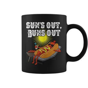 Suns Out Hot Dog Buns Out Food Lover Sausage Bbq Coffee Mug - Monsterry