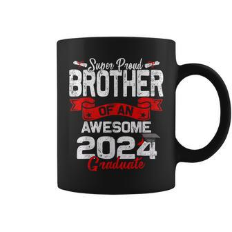 Super Proud Brother Of A 2024 Graduate 24 Graduation Coffee Mug - Thegiftio UK