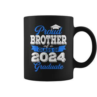 Super Proud Brother Of 2024 Graduate Awesome Family College Coffee Mug - Seseable