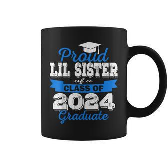 Super Proud Little Sister Of 2024 Graduate Awesome Family Coffee Mug - Monsterry UK