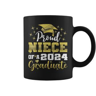 Super Proud Niece Of 2024 Graduate Awesome Family College Coffee Mug - Monsterry DE