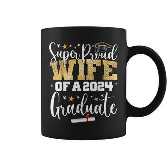 Super Proud Wife 2024 Graduate Senior Graduation College Coffee Mug - Thegiftio UK