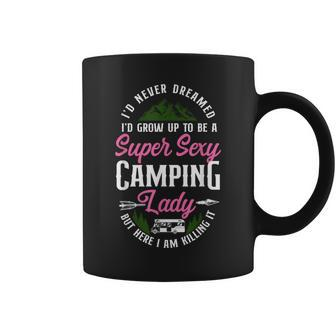 Super Sexy Camping Lady Motorhome Campervan Girl Coffee Mug - Thegiftio UK