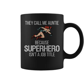 Superhero Auntie For Aunt For Auntie To Be Coffee Mug - Monsterry UK