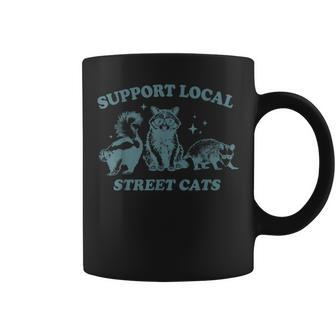 Support Local Street Cats Retro Style 70S For Men Coffee Mug - Monsterry DE