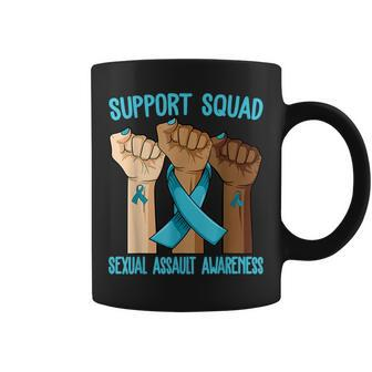 Support Squad Ribbon Sexual Assault Awareness Coffee Mug - Seseable