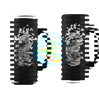 'Surfasaurus' Cartoon S Surfing Dinosaur Coffee Mug - Thegiftio