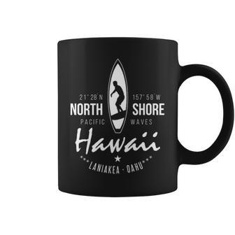 Surfer Hawaii North Shore Laniakea Beach Oahu Coffee Mug | Mazezy