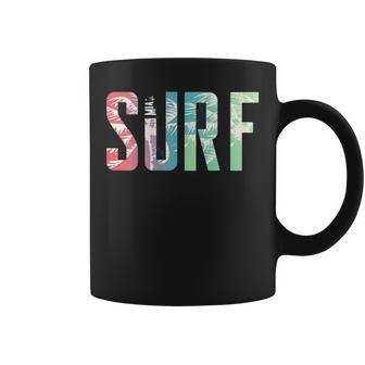 Surfer Surfboard Surf Club Retro Vintage Hawai Beach Coffee Mug - Monsterry DE
