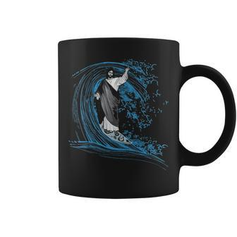 Surfing Jesus Inspired Coffee Mug | Mazezy