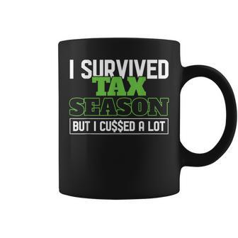 I Survived Tax Season Accountant Accounting Office Tax Day Coffee Mug - Seseable