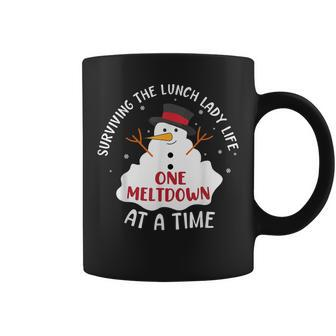 Surviving The Lunch Lady Life One Meltdown At A Time Coffee Mug - Monsterry DE