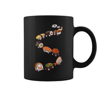 Sushi Train Japanese Foodie Ikura Sushi Roll Coffee Mug - Monsterry