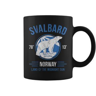 Svalbard Polar Bear T Norway Northern Lights Coffee Mug - Monsterry