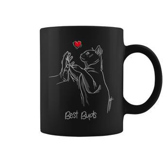Sweet And Artistic Best Buds Cat Mom Cat Dad Cat Lovers Coffee Mug - Monsterry CA