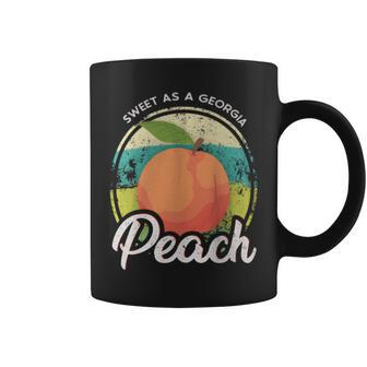 Sweet As A Georgia Peach Ga Peach State Coffee Mug - Monsterry