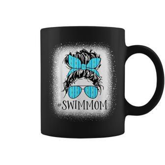 Swim Mom Messy Bun Bleached Mother's Day Coffee Mug - Seseable