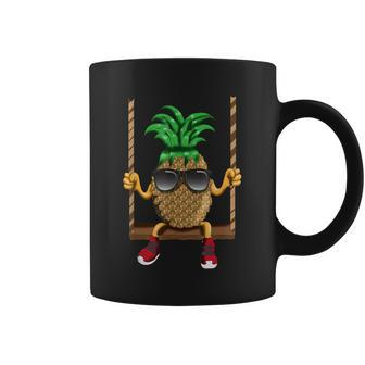 Swinging Pineapple Swing Beach Sun Swinging Fruit Fruit Coffee Mug - Monsterry DE