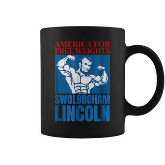 Swolbroham Lincoln America Free Weights Abraham Coffee Mug | Crazezy CA