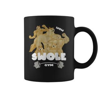 Swole Gym Swole Doge Meme Buff Doge Meme Coffee Mug - Monsterry DE